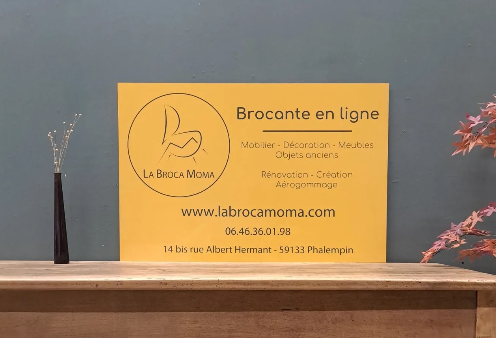 Enseigne La Broca Moma ! Votre Brocante en ligne: